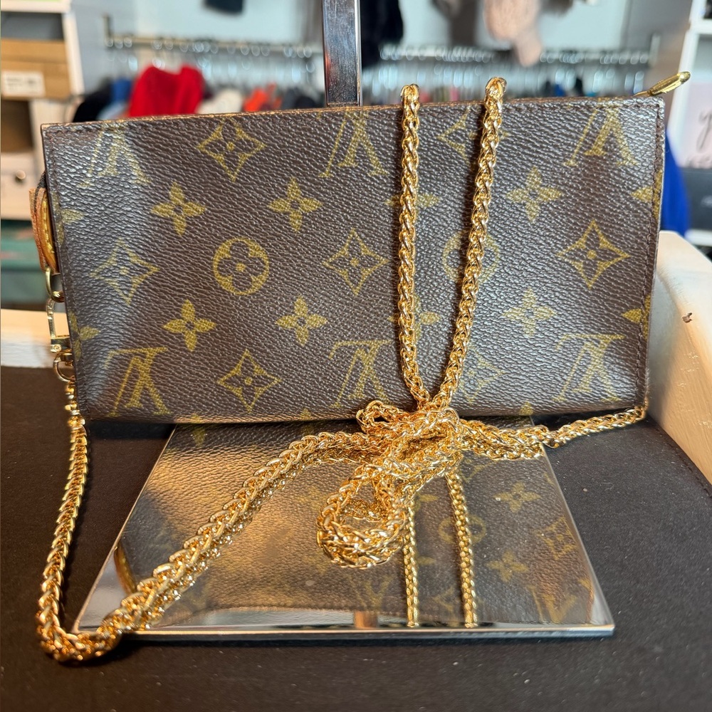 Louis Vuitton Monogram Brown Pouch Crossbody